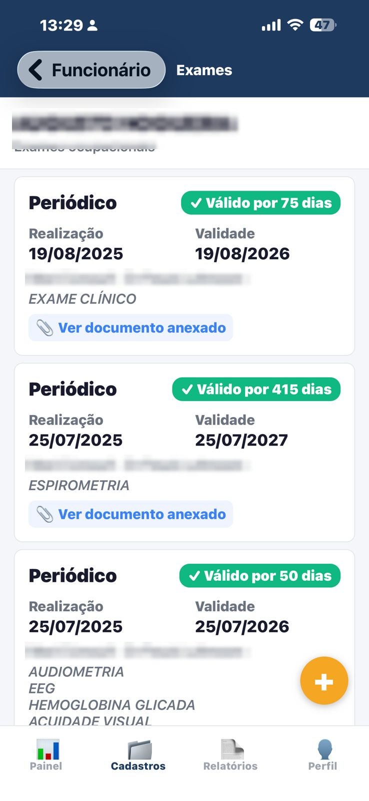 Exames e EPIs (NR-6/7)